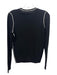 Theory Size P Black & White Cashmere Long Sleeve Contrast Stiching Knit Sweater Black & White / P