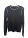 Theory Size P Black & White Cashmere Long Sleeve Contrast Stiching Knit Sweater Black & White / P