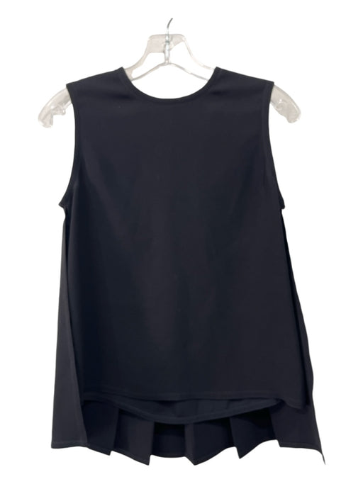 Yigal Azrouel Size 2 Black Triacetate Round Neck Sleeveless Back Keyhole Top Black / 2