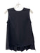 Yigal Azrouel Size 2 Black Triacetate Round Neck Sleeveless Back Keyhole Top Black / 2