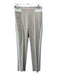 Akris Size 4 Beige & White Cotton Blend Iguana Print Tuxedo Stripe Slim Pants Beige & White / 4