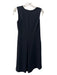 Vince Size 0 Black Polyester Sleeveless Round Neck Back Zip Knee length Dress Black / 0