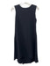 Vince Size 0 Black Polyester Sleeveless Round Neck Back Zip Knee length Dress Black / 0