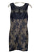 Marchesa Notte Size 2 Black & Beige Nylon Blend Lace Overlay Sleeveless Dress Black & Beige / 2