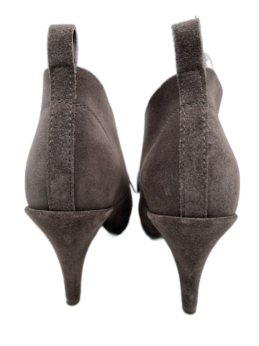 Pedro Garcia Shoe Size 37 Gray Suede Lug Sole lace up Ankle Stiletto Booties Gray / 37