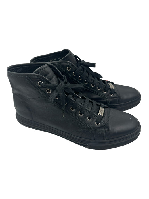 Gucci Shoe Size Est 10 Black Leather Solid loafer Men's Shoes Est 10