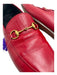 Gucci Shoe Size 40 Red Leather Horsebit GHW Flat Clog Loafers Red / 40