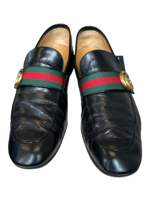 Gucci Shoe Size 8 Black & Red Leather Web GHW Men's Loafers 8