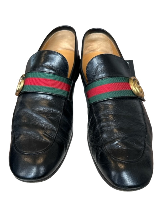 Gucci Shoe Size 8 Black & Red Leather Web GHW Men's Loafers 8