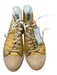 Saint Laurent Shoe Size 43 AS IS Gold Leather Metallic High Top Men's Sneakers 43