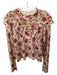 By Anthropologie Size XS Pink & Orange Cashmere Long Sleeve Floral Sweater Pink & Orange / XS