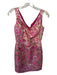 Lilly Pulitzer Size 0 Pink & Gold Silk Blend Sleeveless Metallic Flowers Dress Pink & Gold / 0