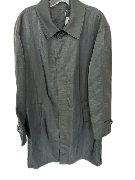 Club Monaco Size M Black Collar Button Trench Coat Black / M