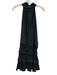 Ramy Brook Size XL Black Polyester Pleats Sleeveless Halter Neck Dress Black / XL