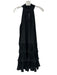 Ramy Brook Size XL Black Polyester Pleats Sleeveless Halter Neck Dress Black / XL