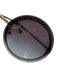 Chanel Black Metal round CC Logo Gradient Chain Sunglasses Black