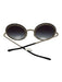 Chanel Black Metal round CC Logo Gradient Chain Sunglasses Black