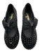 Chanel Shoe Size 38.5 Black Textile Mary Jane Rhinestone Grosgrain Ribbon Shoes Black / 38.5