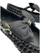 Chanel Shoe Size 38.5 Black Textile Mary Jane Rhinestone Grosgrain Ribbon Shoes Black / 38.5
