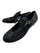 Chanel Shoe Size 38.5 Black Textile Mary Jane Rhinestone Grosgrain Ribbon Shoes Black / 38.5