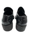 Prada Shoe Size 38 Black Leather Silver Logo Emblem Platform Loafers Black / 38