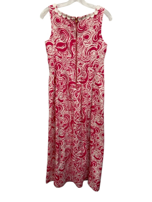 Lilly Pulitzer Size 4 Pink & White Cotton Sleeveless All Over Print Dress Pink & White / 4