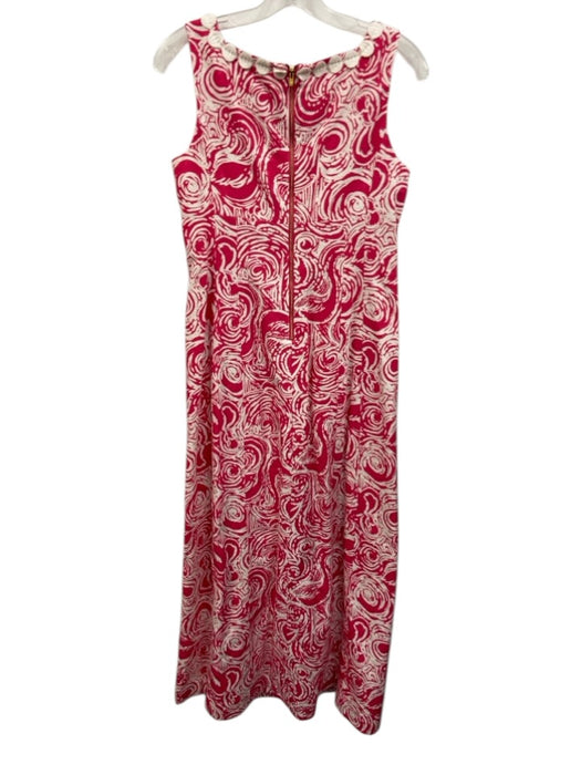 Lilly Pulitzer Size 4 Pink & White Cotton Sleeveless All Over Print Dress Pink & White / 4