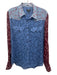 Rag & Bone Size Medium Blue, Red, White Viscose Long Sleeve Floral Top Blue, Red, White / Medium