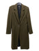 Rag & Bone Size 6 Olive Green Wool Blend Trench 1 Button Coat Olive Green / 6