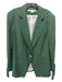 Veronica Beard Size 10 Green Viscose Blend 1 Button Blazer Faux Pocket Jacket Green / 10