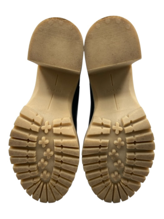 Dolce Vita Shoe Size 7.5 Black & Tan PU leather Quail Bird Elastic Ankle Boots Black & Tan / 7.5