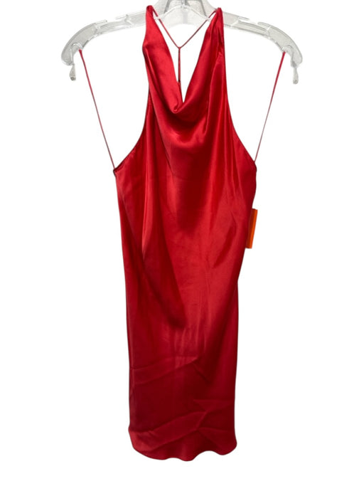 Amanda Uprichard Size M Red Silk Spaghetti Strap Open Back Cowl neck Dress Red / M