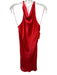 Amanda Uprichard Size M Red Silk Spaghetti Strap Open Back Cowl neck Dress Red / M