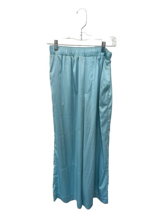 Daily Drills Size S Aqua Polyester Elastic Waist Wide Leg Pants Aqua / S