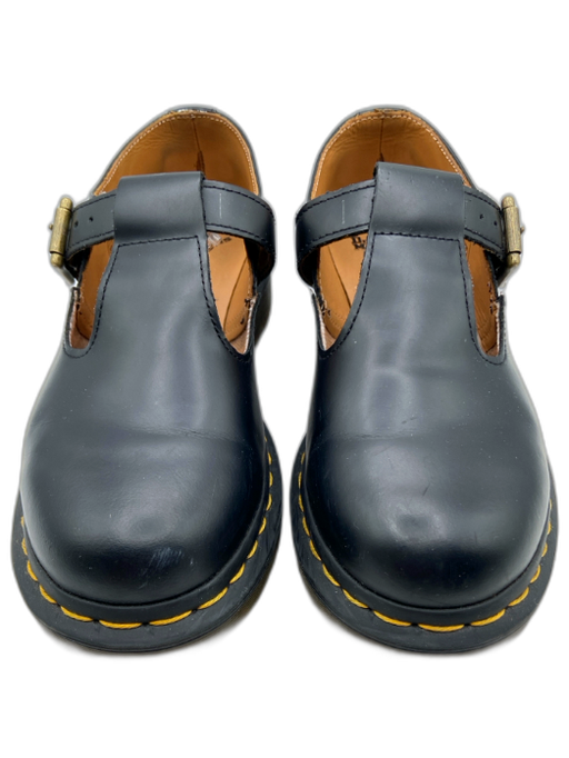 Dr Martens Shoe Size 7 Black Leather Buckle Goodyear Welted Mary Jane Loafers Black / 7