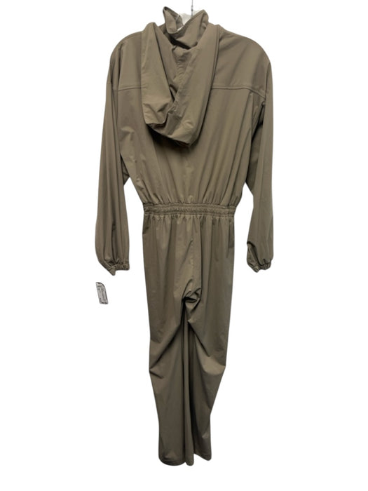Heroine Sport Size XS Taupe Beige Polyamide Blend Zip Front Athletic Jumpsuit Taupe Beige / XS