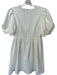 Sugarlips Size M White Polyester Blend Balloon Sleeves Bow Detail Mini Dress White / M