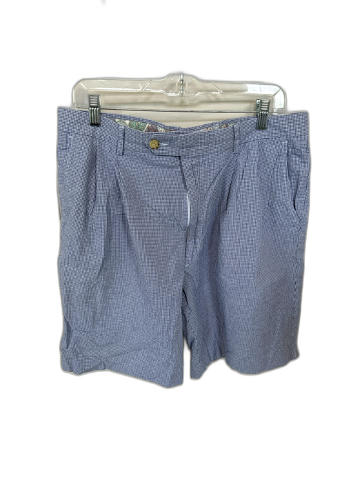 Berle Size 34 Blue & White Cotton Seersucker Pockets Men's Shorts Blue & White / 34