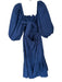 Sea New York Size 6 Navy Cotton Long Balloon Sleeve smocked Back Tie Maxi Dress Navy / 6