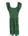 Max Studio Size M Green & Yellow Polyester Smocked Flowers Short Sleeve Dress Green & Yellow / M