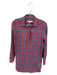 Southern Tide Size XS Red & Navy Cotton Long Sleeve Plaid Collar Buttons Dress Red & Navy / XS