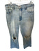 Frame Size 31 Light Wash Denim Cotton Acid Wash Knee Hole raw edge detail Jeans Light Wash Denim / 31