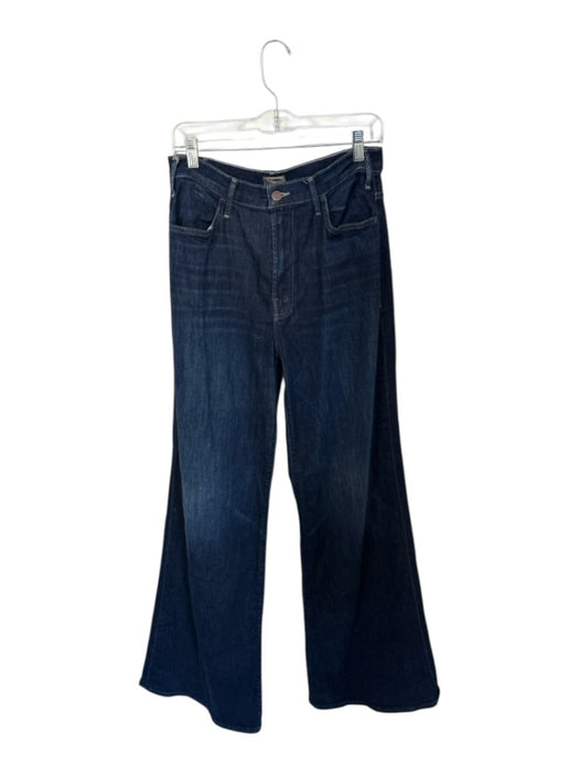 Mother Size 31 Denim Cotton Blend Dark Wash Wide Leg Straight Leg Jeans Denim / 31