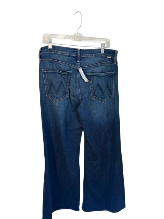 Mother Size 31 Denim Cotton Blend Dark Wash Wide Leg Straight Leg Jeans Denim / 31