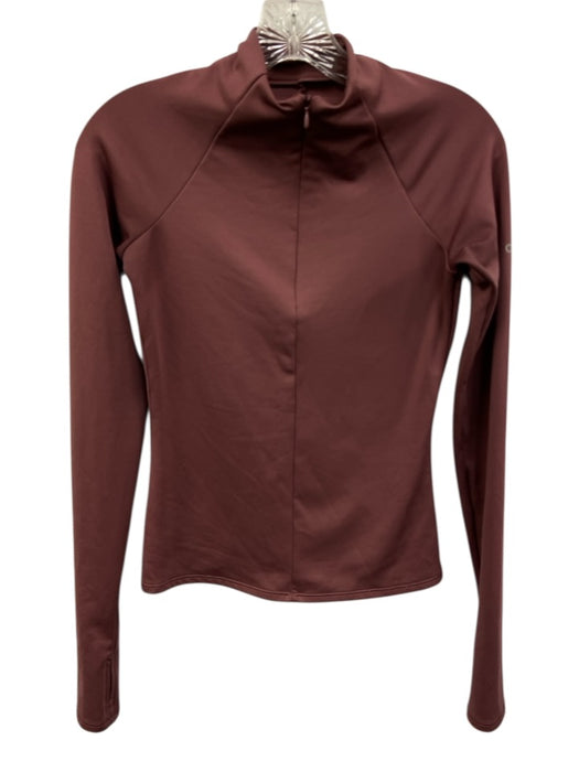 Alo Yoga Size XS Mauve Purple Polyester Mock Neck Zip Front Long Sleeve Jacket Mauve Purple / XS