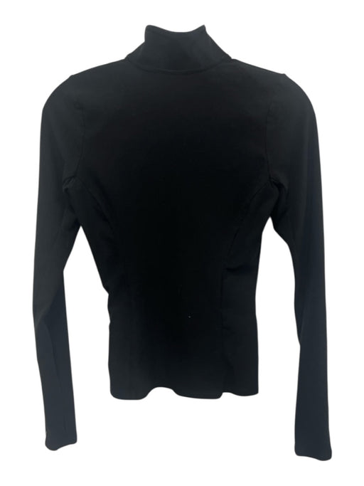 Alo Yoga Size XXS Black Polyester Quarter Zip Long Sleeve Pullover Jacket Black / XXS