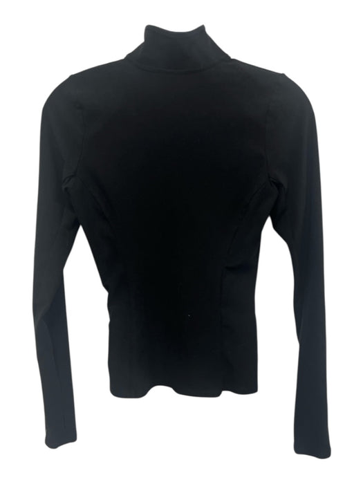 Alo Yoga Size XXS Black Polyester Quarter Zip Long Sleeve Pullover Jacket Black / XXS