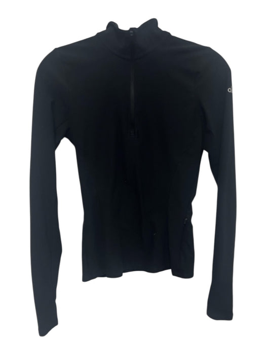 Alo Yoga Size XXS Black Polyester Quarter Zip Long Sleeve Pullover Jacket Black / XXS