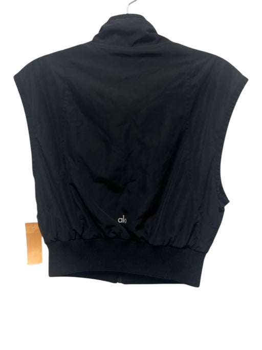 Alo Yoga Size XS Black Polyester Front Zip Vest Black / XS
