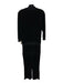 Juicy Couture Black Cotton Blend Velour Half Zip 3/4 Sleeve Jumpsuit Black / M